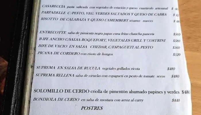 Pan Y Vino -  Menu - Guernica