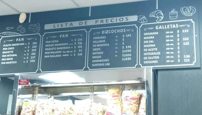 Panaderia Costa Dorada Menu - Ciudad de la Costa
