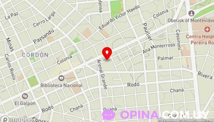 mapa de Papelcur S.A. Comercio en Montevideo