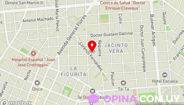 mapa de Papelera Pedernal Distribuidor de papel, Proveedor de productos de limpieza en Montevideo