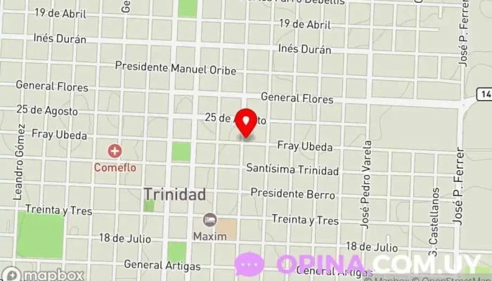 mapa de Papelería Bella Union Papelería en Trinidad