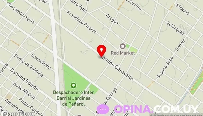 mapa de Papelería Camaleón Papelería, Copistería, Impresora digital, Tienda de material escolar en Montevideo