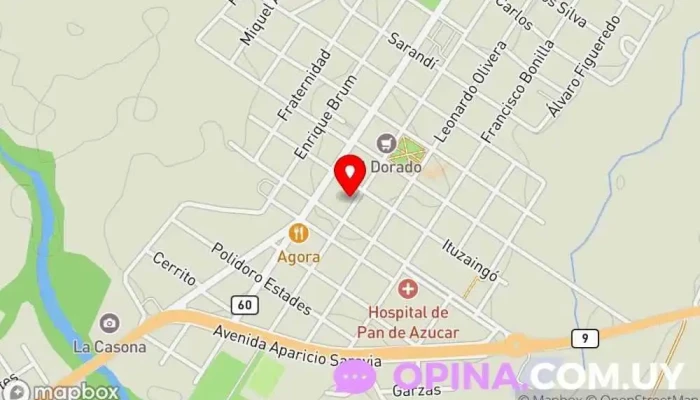 mapa de Papeleria Centro Tienda de artesanías en Pan de Azúcar