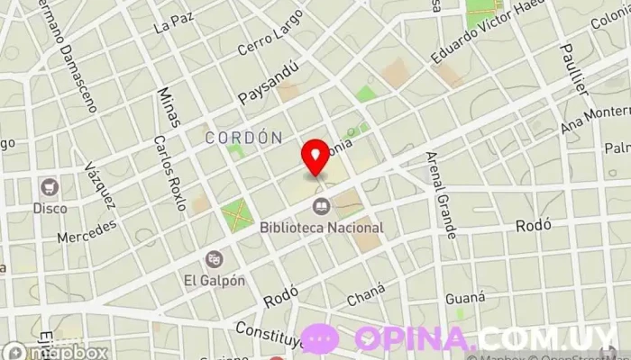 mapa de Papelería del Cordón Papelería en Montevideo