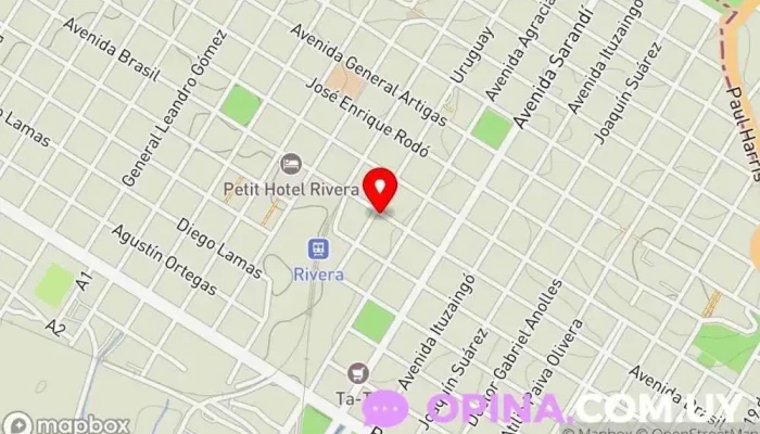 mapa de Papelería del Norte Papelería en Rivera