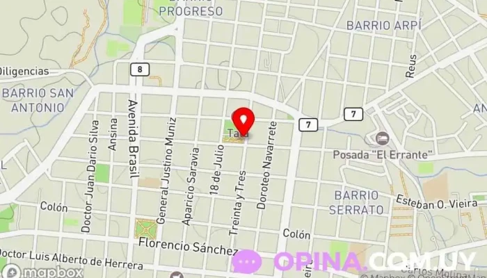 mapa de Papelería El Local Papelería en Melo