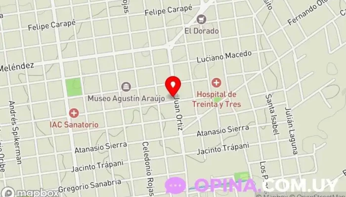 mapa de Papelería El Maestro Papelería en Treinta y Tres