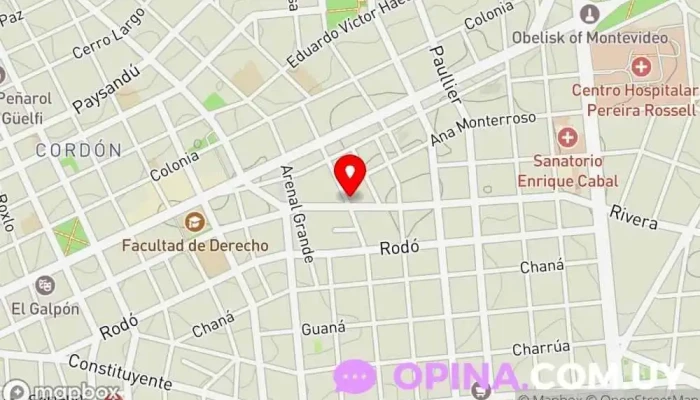 mapa de Papeleria Flober Srl Papelería en Montevideo