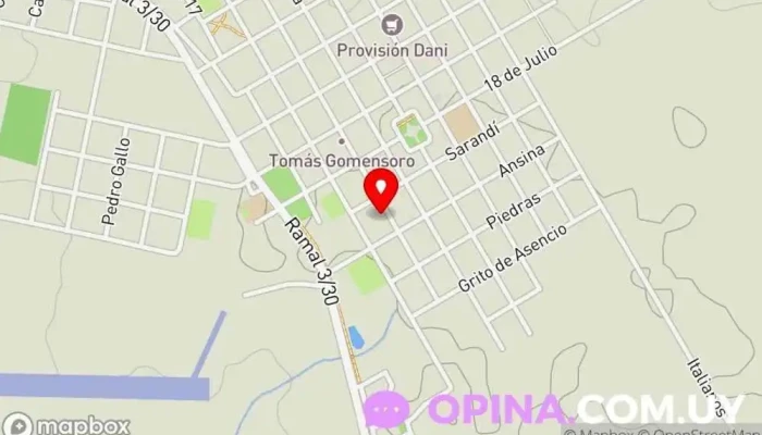 mapa de Papeleria Gaby Comercio en Tomas Gomensoro