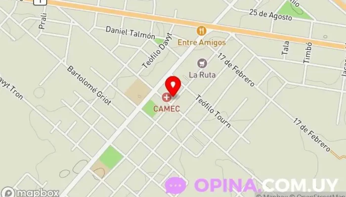 mapa de Papelería Garabatos Tienda de artesanías en Colonia Valdense