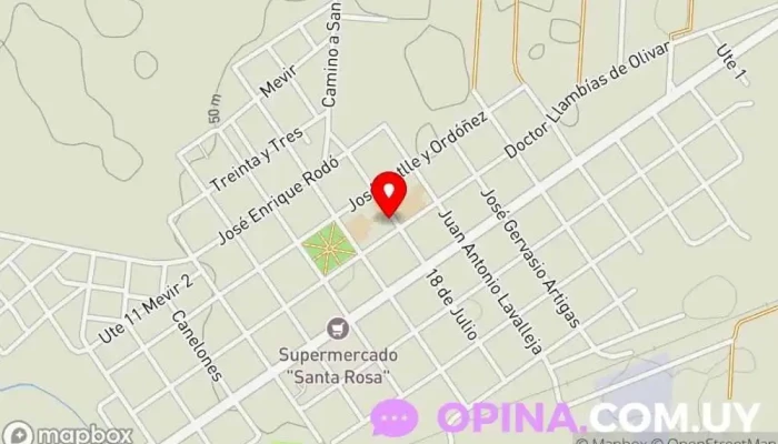 mapa de Papelería Kiosco PACKA Lounge en Santa Rosa