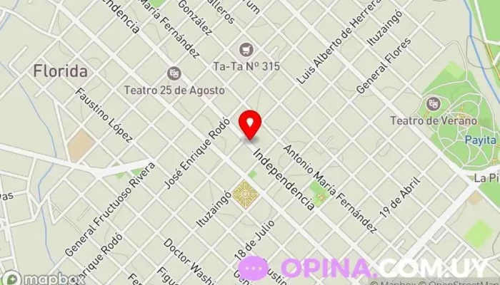 mapa de Papelería La Central Papelería, Comercio en Florida