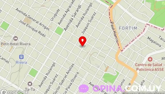 mapa de Papelería La Escalera Papelería en Rivera