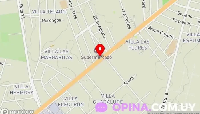 mapa de Papelería La Mochila Papelería en Barros Blancos