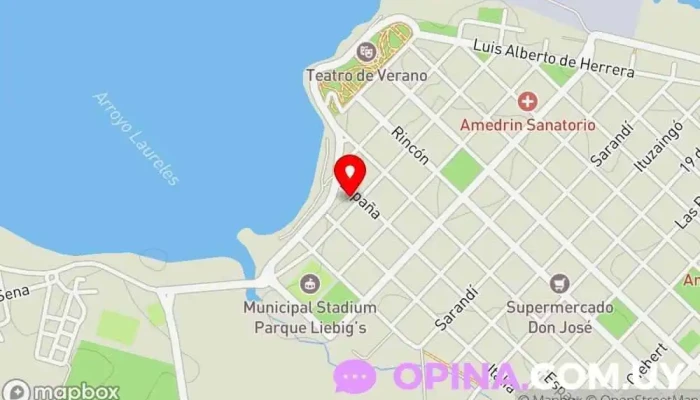 mapa de Papelería Los Pilines Papelería en Fray Bentos