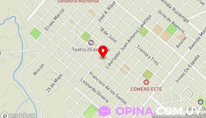 mapa de Papelería magisterial Papelería en Rocha