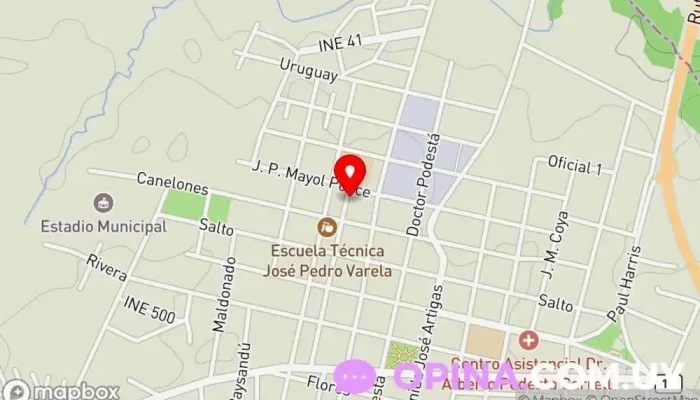 mapa de Papelería Margot Macedo Papelería en José Pedro Varela