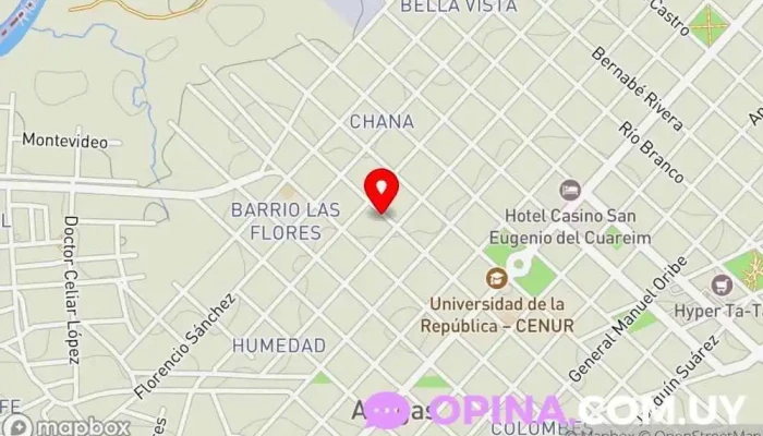 mapa de Papeleria Morena's Comercio en Artigas