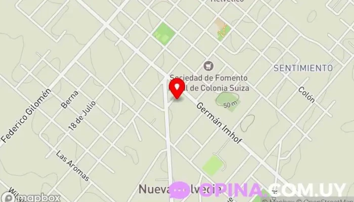 mapa de Papelería Naré Papelería en Nueva Helvecia