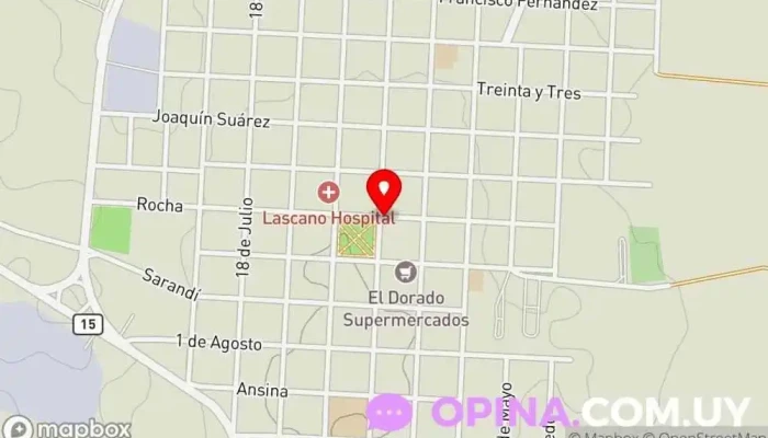 mapa de Papelería Nuevas Ideas Papelería en Lascano