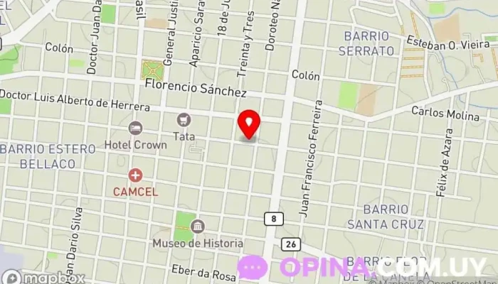 mapa de Papelería ONUS Papelería, Tienda de artesanías en Melo