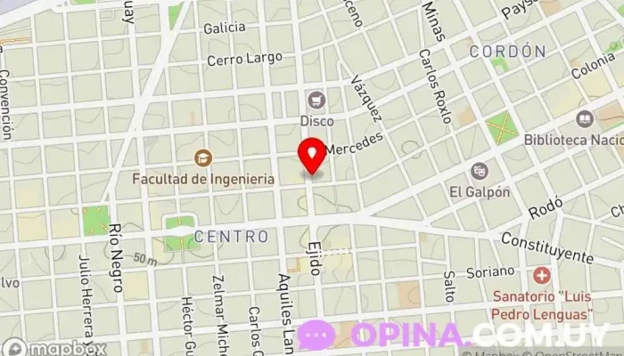 mapa de PAPELERÍA OROPAPER UY Papelería, Copistería, Impresora digital en Montevideo