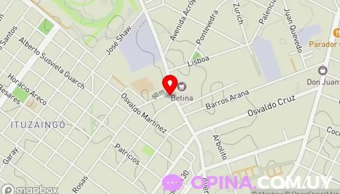 mapa de Papelería Paulina Papelería en Montevideo