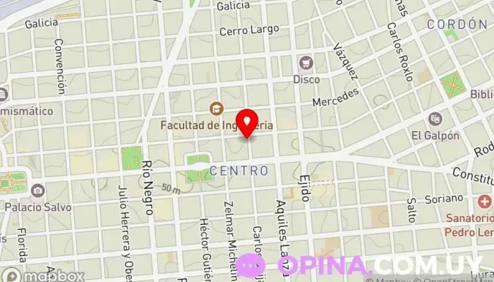mapa de Papelería Pergamino Arte y Dibujo Tienda de material de oficina en Montevideo