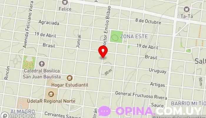 mapa de Papelería Rodara Papelería en Salto