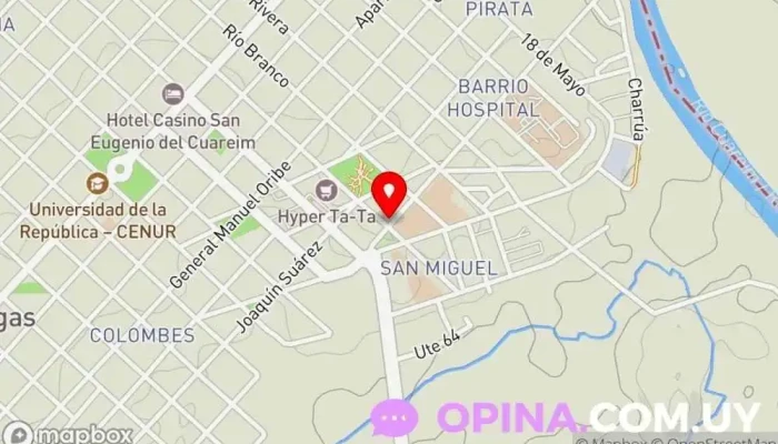 mapa de Papelería (Salón Estilo) Papelería en Artigas