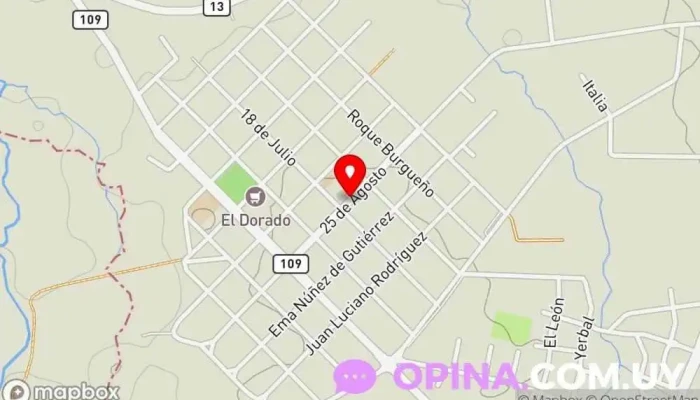 mapa de Papelería Seba Papelería, Librería en Aiguá