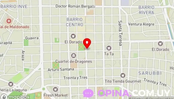 mapa de Papelería Sienra Papelería, Tienda de manualidades y bellas artes en Maldonado