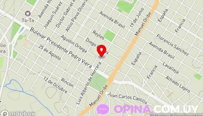 mapa de Papelería Soles Papelería en Rivera