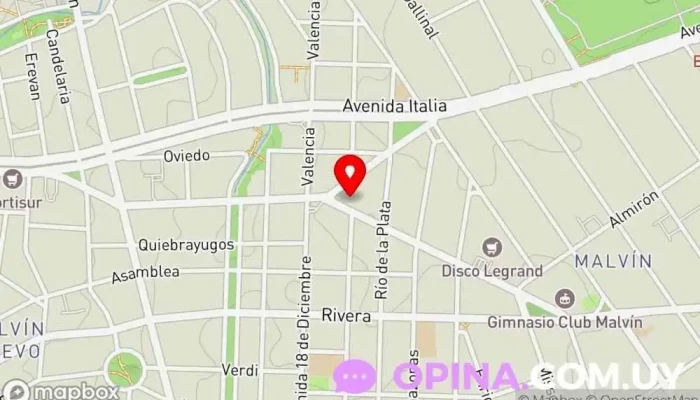 mapa de Papeleria Sur Centro comercial en Montevideo