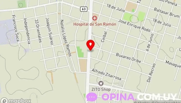 mapa de Papelería Tapié Centro comercial en San Ramón