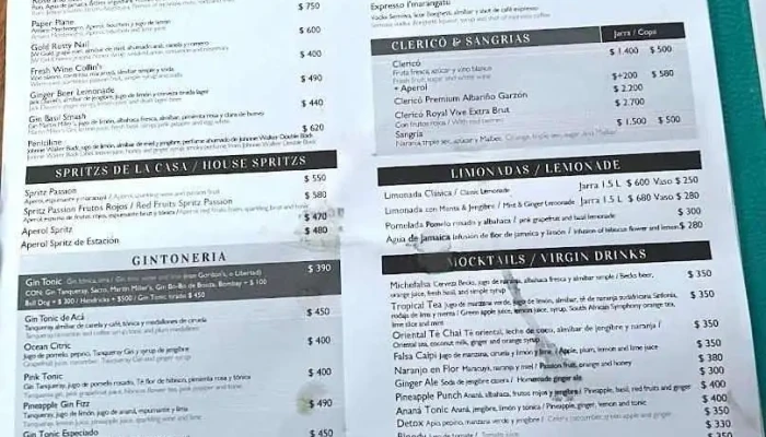 Parador Imarangatu -  Menu - Punta del Este