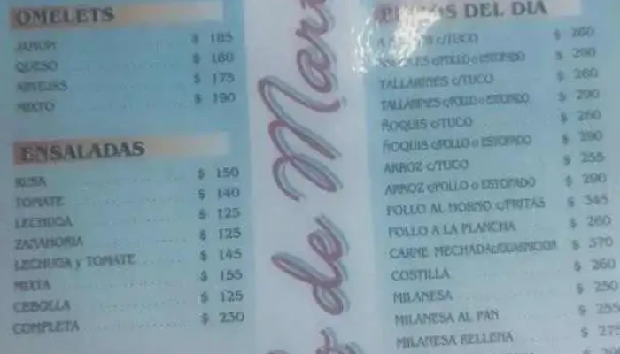 Parador Lo De Martin -  Menu - Sarandí Grande
