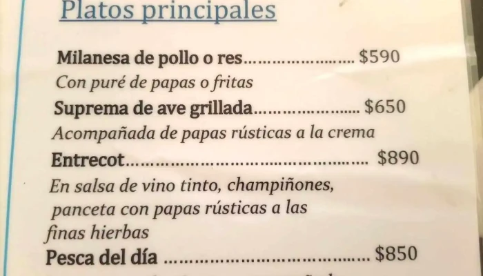 Parador Los Dedos -  Menu - Punta del Este