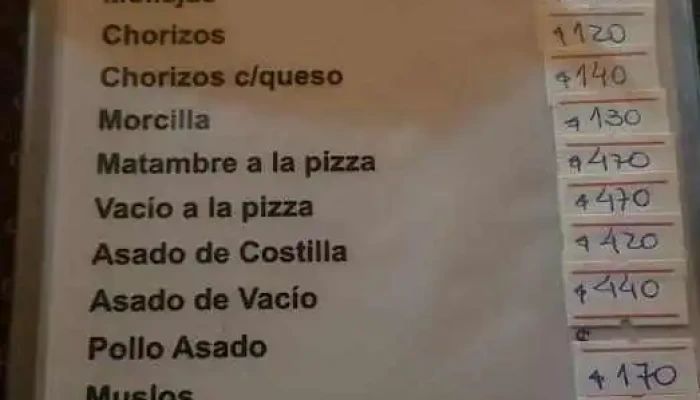 Parrilla La 999 -  Menu - Fray Bentos