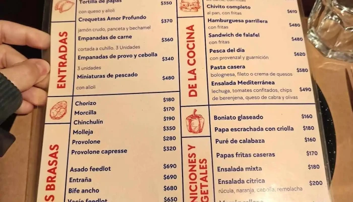 Parrillada Amor Profundo -  Menu - Montevideo