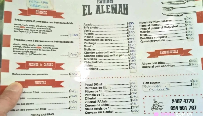 Parrillada El Aleman Menu - Montevideo