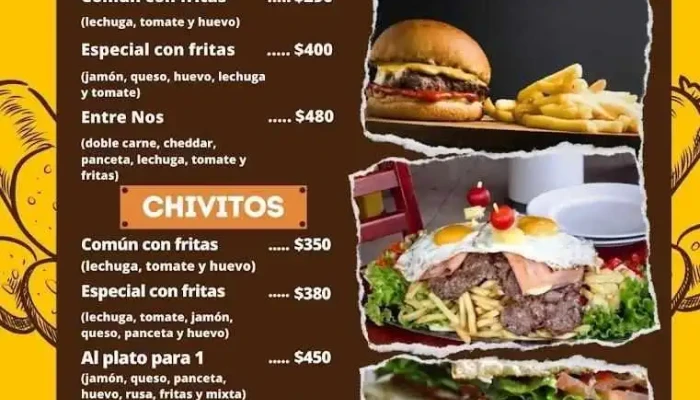 Parrillada Entre Nos -  Menu - San Carlos