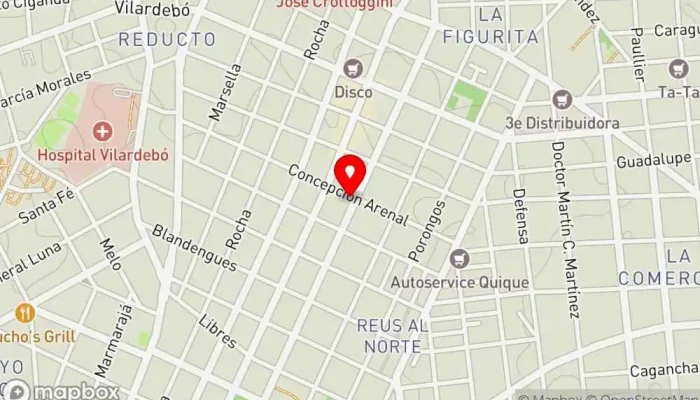 mapa de Parrillada Maryla Restaurante en Montevideo