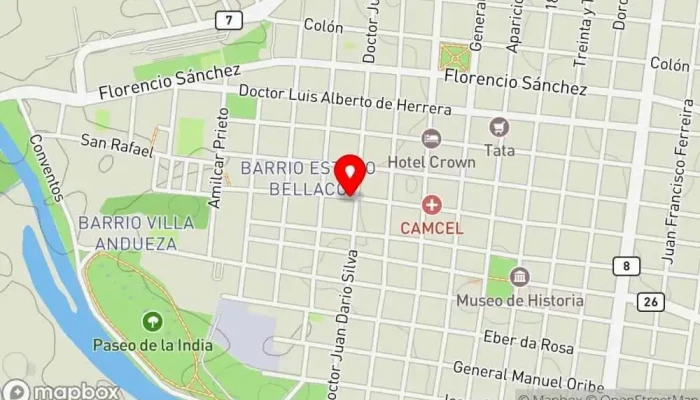 mapa de Parrillada SABU Restaurante especializado en barbacoa en Melo