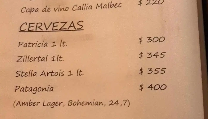 Parrillada Trouville -  Menu - Montevideo