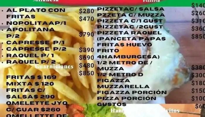 Parrillada Y Rosticeria Lo De Raquel Menu - Ciudad de la Costa