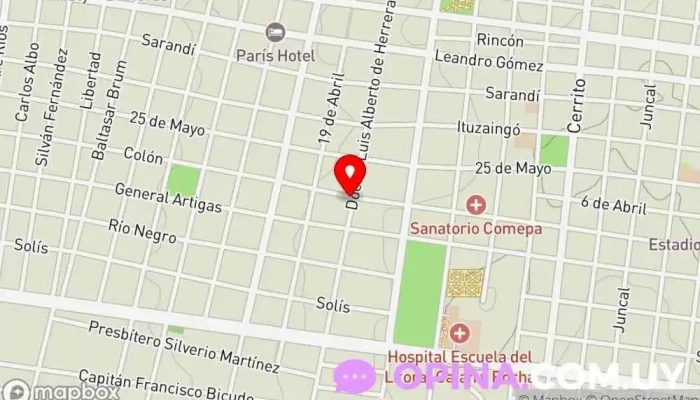 mapa de Pato loco Papelería en Paysandú