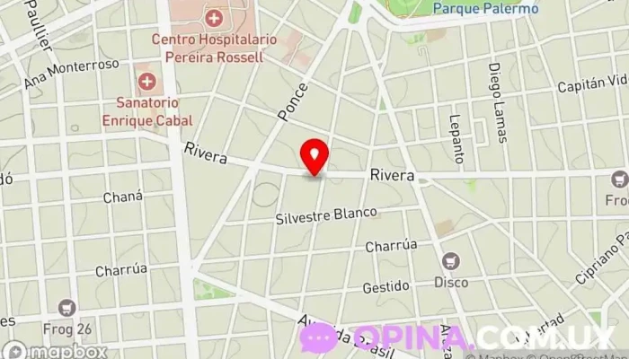 mapa de Patricia Burgos Clínica dental en Montevideo