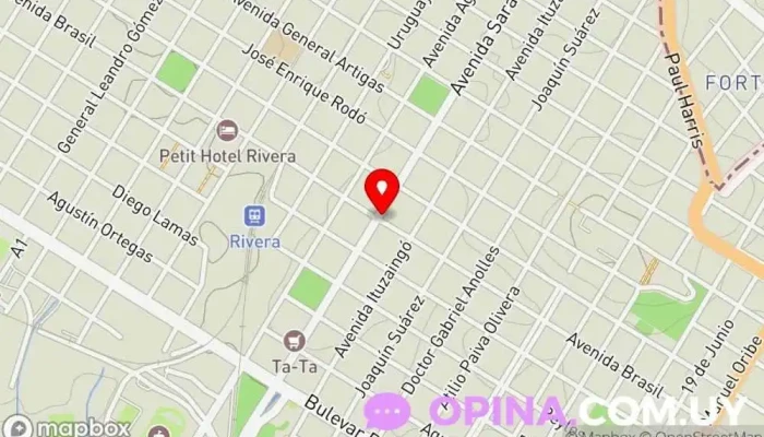 mapa de Paulo bento Urbanización en Rivera