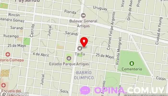 mapa de Paysandú Shopping Terminal Centro comercial en Paysandú